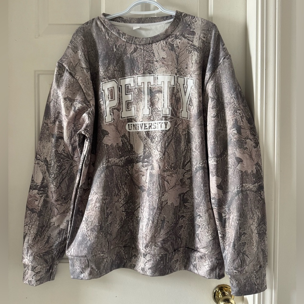Camo Petty University Crewneck